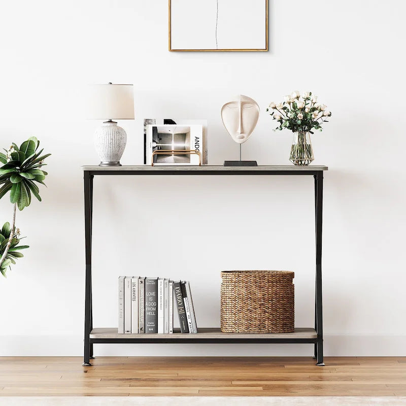 Entryway Table, Narrow Console Table, Wood Sofa Table