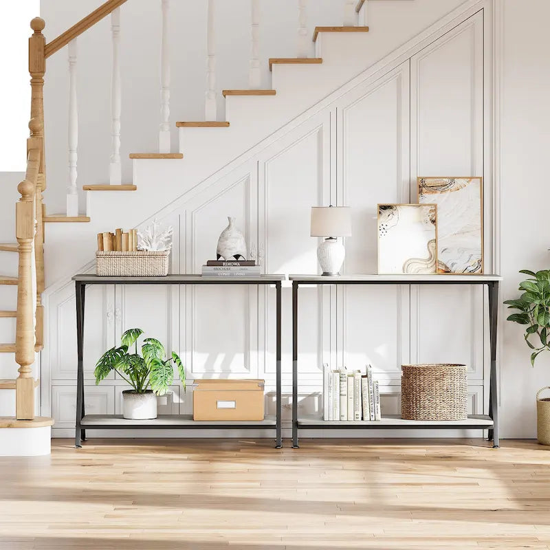 Entryway Table, Narrow Console Table, Wood Sofa Table