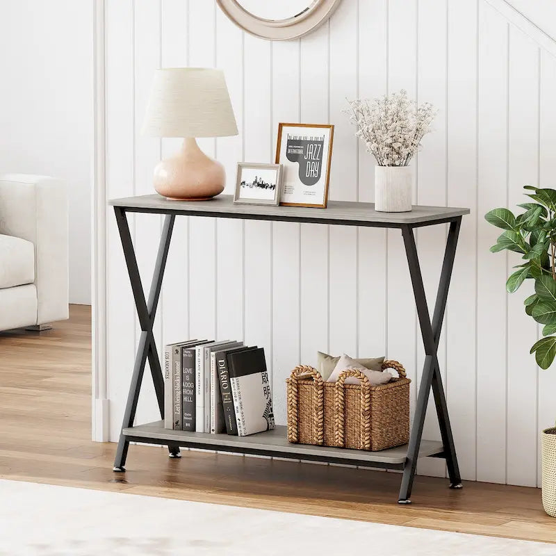 Entryway Table, Narrow Console Table, Wood Sofa Table