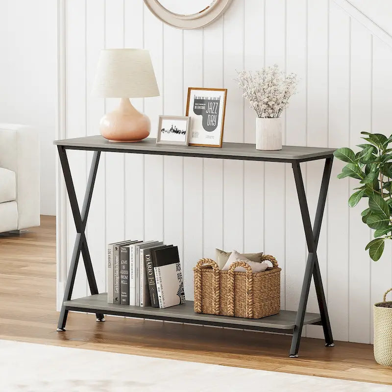 Entryway Table, Narrow Console Table, Wood Sofa Table