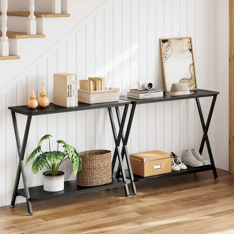 Entryway Table, Narrow Console Table, Wood Sofa Table