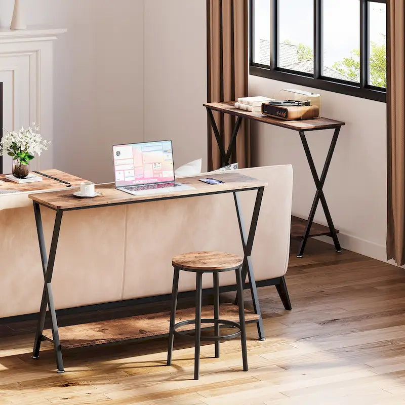 Entryway Table, Narrow Console Table, Wood Sofa Table