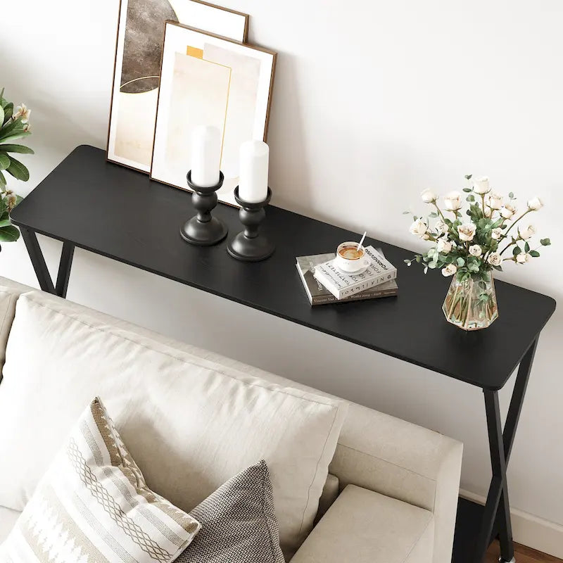 Entryway Table, Narrow Console Table, Wood Sofa Table