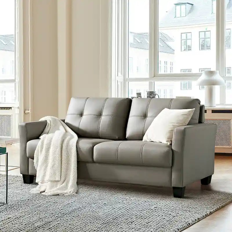 Ainfox 57.50 Faux Leather Loveseat