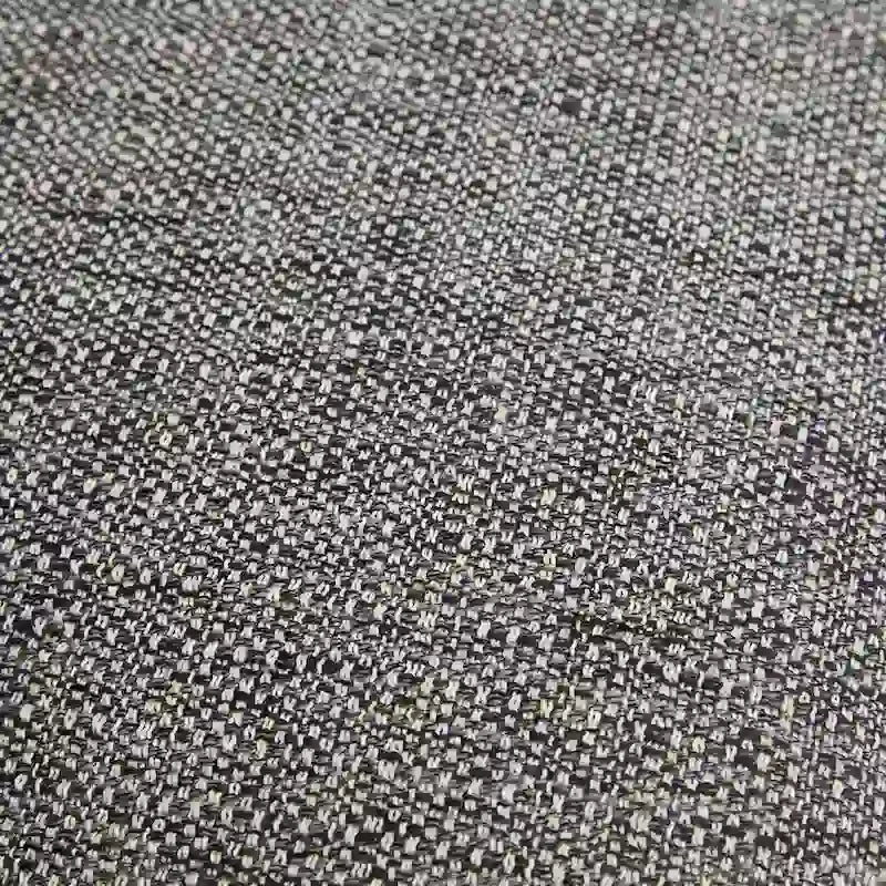 Tweed Fabric Swivel Counter Stool with Nailhead Detail and Wood Legs