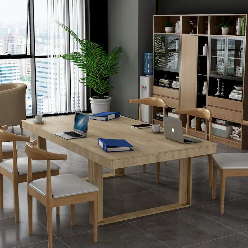 Modern Office Conference Meeting Room Table, 86.6X47.2 Computer Desk