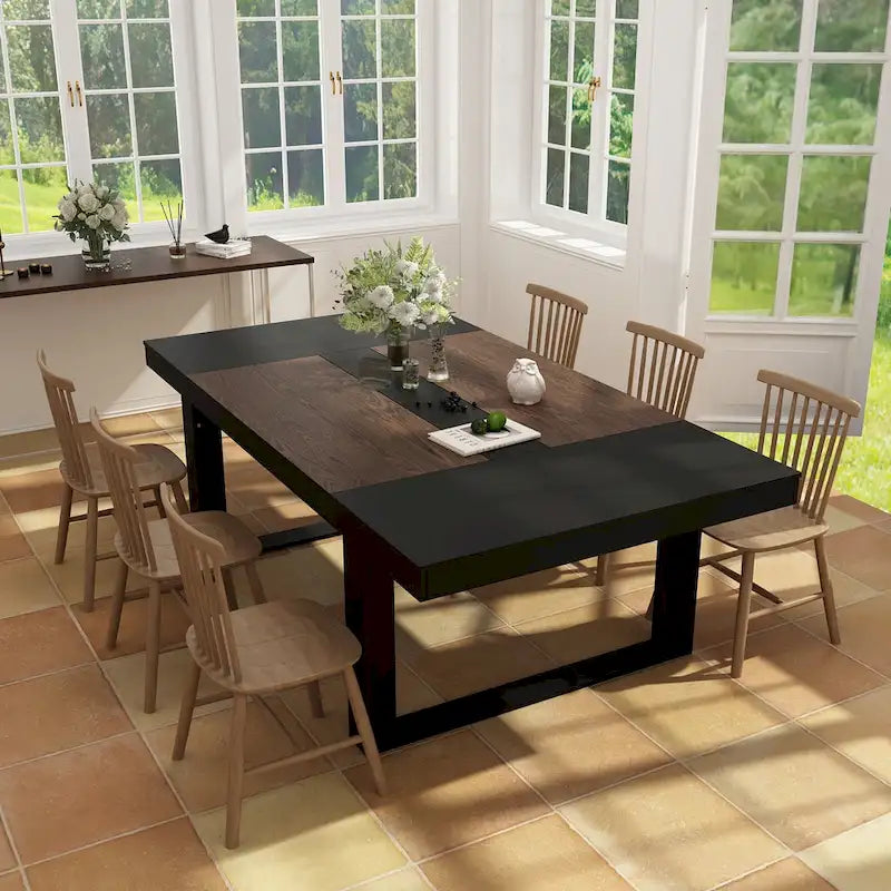Modern Office Conference Meeting Room Table, 86.6X47.2 Computer Desk