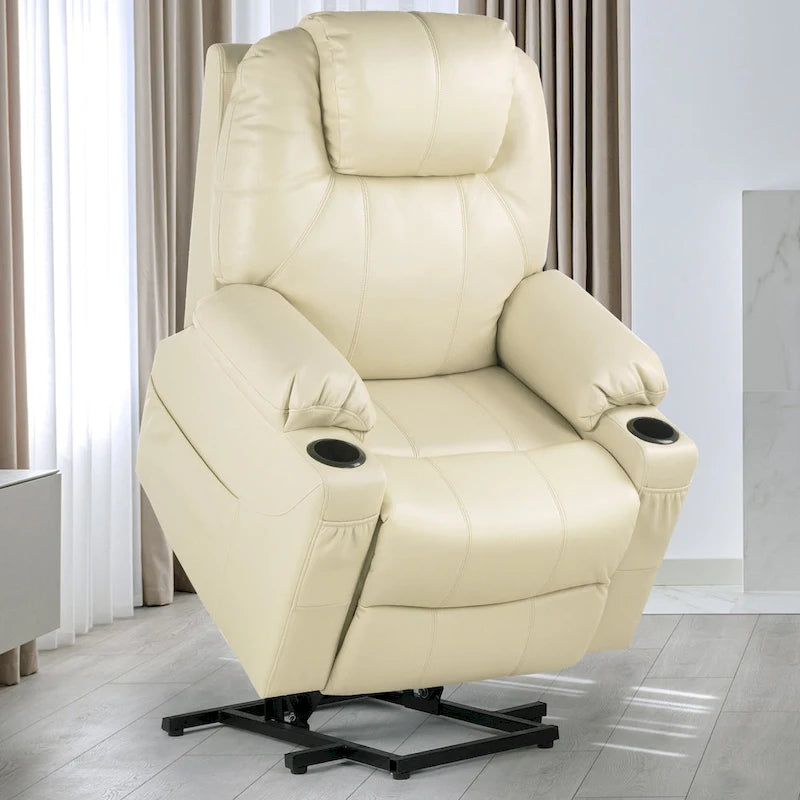 Moasis PU Massage Reclining Living Room Chair Power Lift Recliner Chair