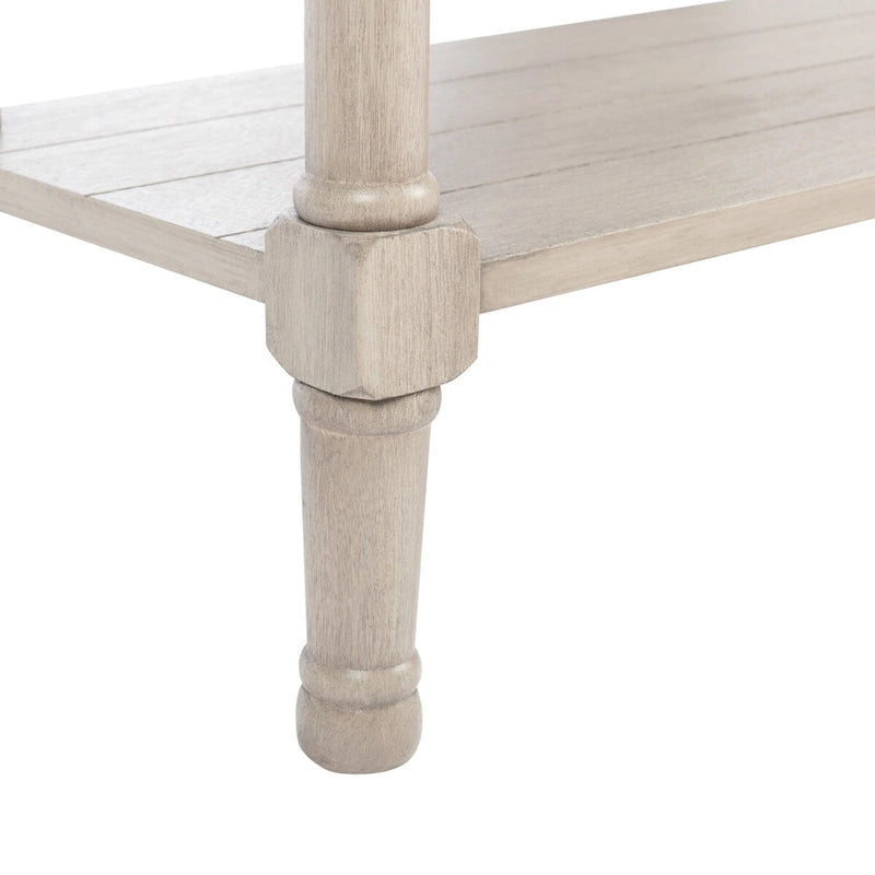 Classic Two-Drawer Console Table with Open Bottom Shelf White