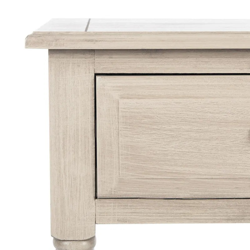 Classic Two-Drawer Console Table with Open Bottom Shelf White