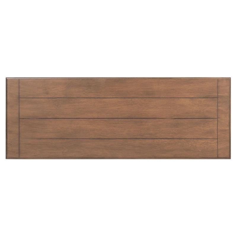 Classic Two-Drawer Console Table with Open Bottom Shelf White