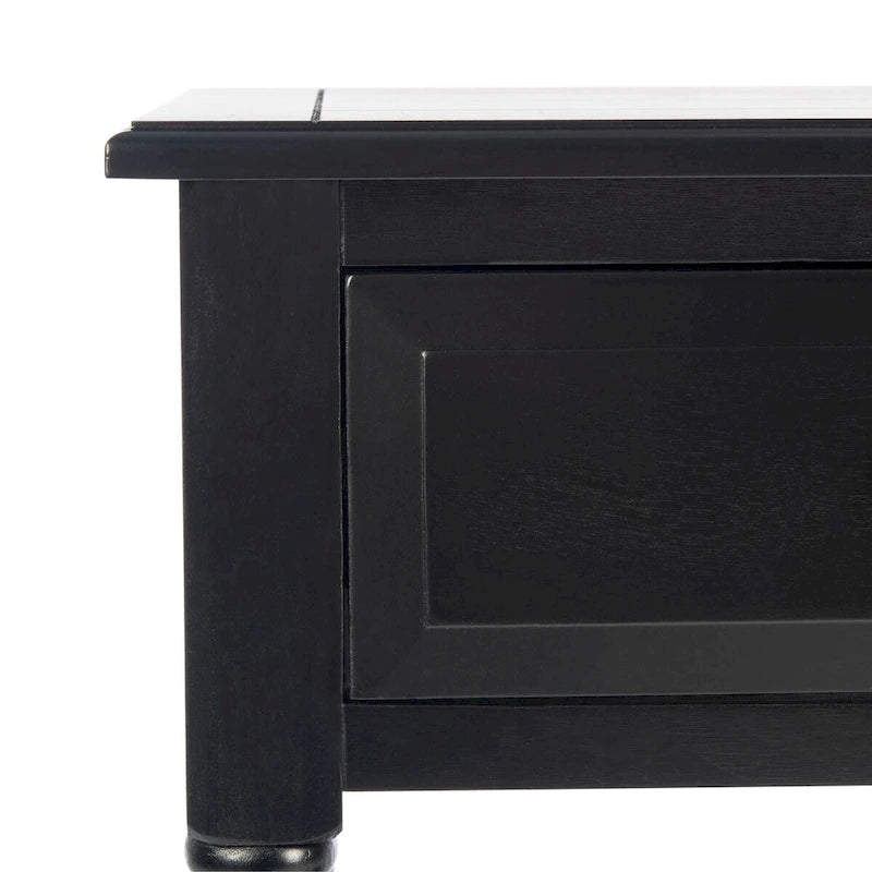 Classic Two-Drawer Console Table with Open Bottom Shelf White