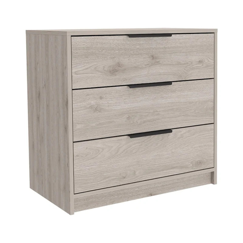 3-Drawer Dresser with Espresso Frame and Light Oak Drawer Fronts