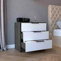 3-Drawer Dresser with Espresso Frame and Light Oak Drawer Fronts