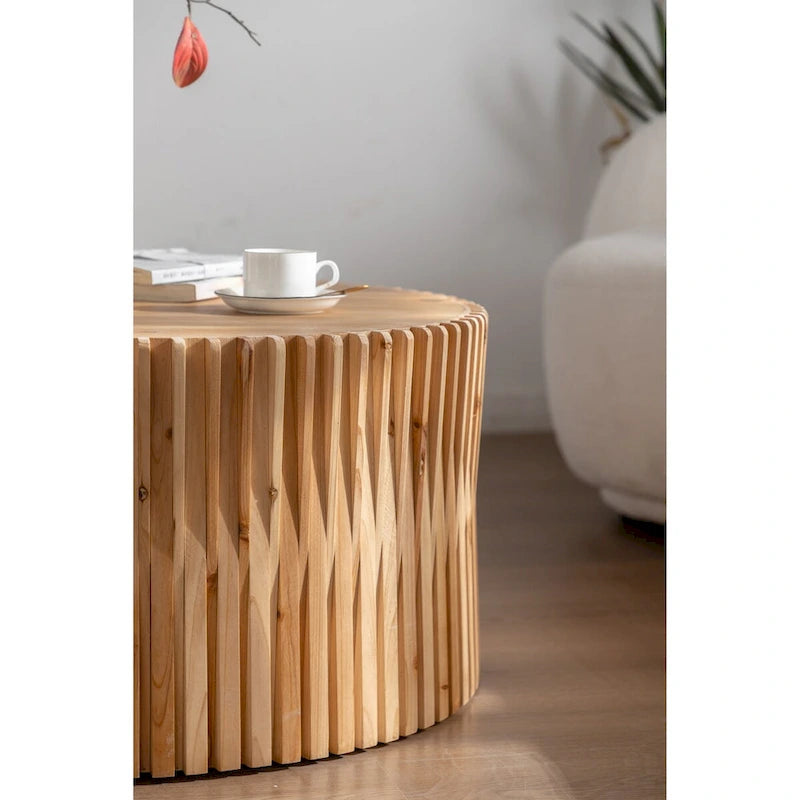 Retro Fashion Style Cylindrical Coffee Table