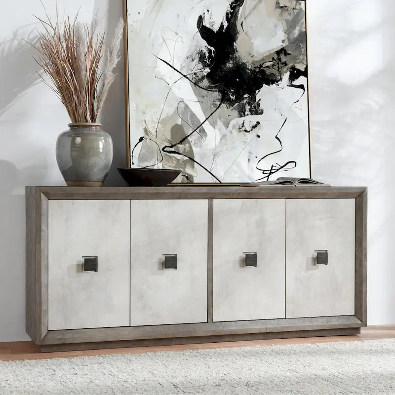 Classic Home Denver 80 Distressed Gray Sideboard Buffet