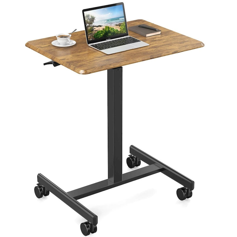 Mobile Rolling Standing Desk with Adjustable Height